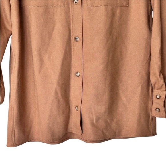 Sezane Camel Button-Down Shirt - Picture 6 of 10